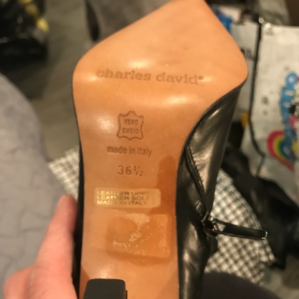 Sexy leather boots Charles David size 6.5 - Picture 3 of 5